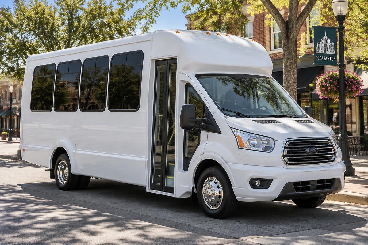 Grech 23-seater minibus hired for a Pleasanton charter bus wine tour